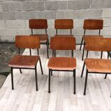 Lot of 6 vintage Marko 60s chairs
