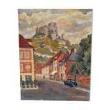 Oil on landscape cardboard 35 X 27