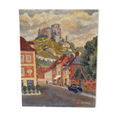 Huile sur carton paysage 35 X 27 cm