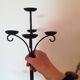 Swedish black candle holder with 9 branches