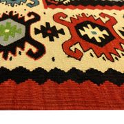 Handmade vintage runner rug red wool turkish area rug - 81x200cm