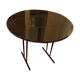Table folding round vintage Danish