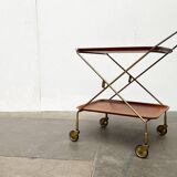 Mid-Century Teak and Metal Folding Bar by Silva Denmark, 1960s