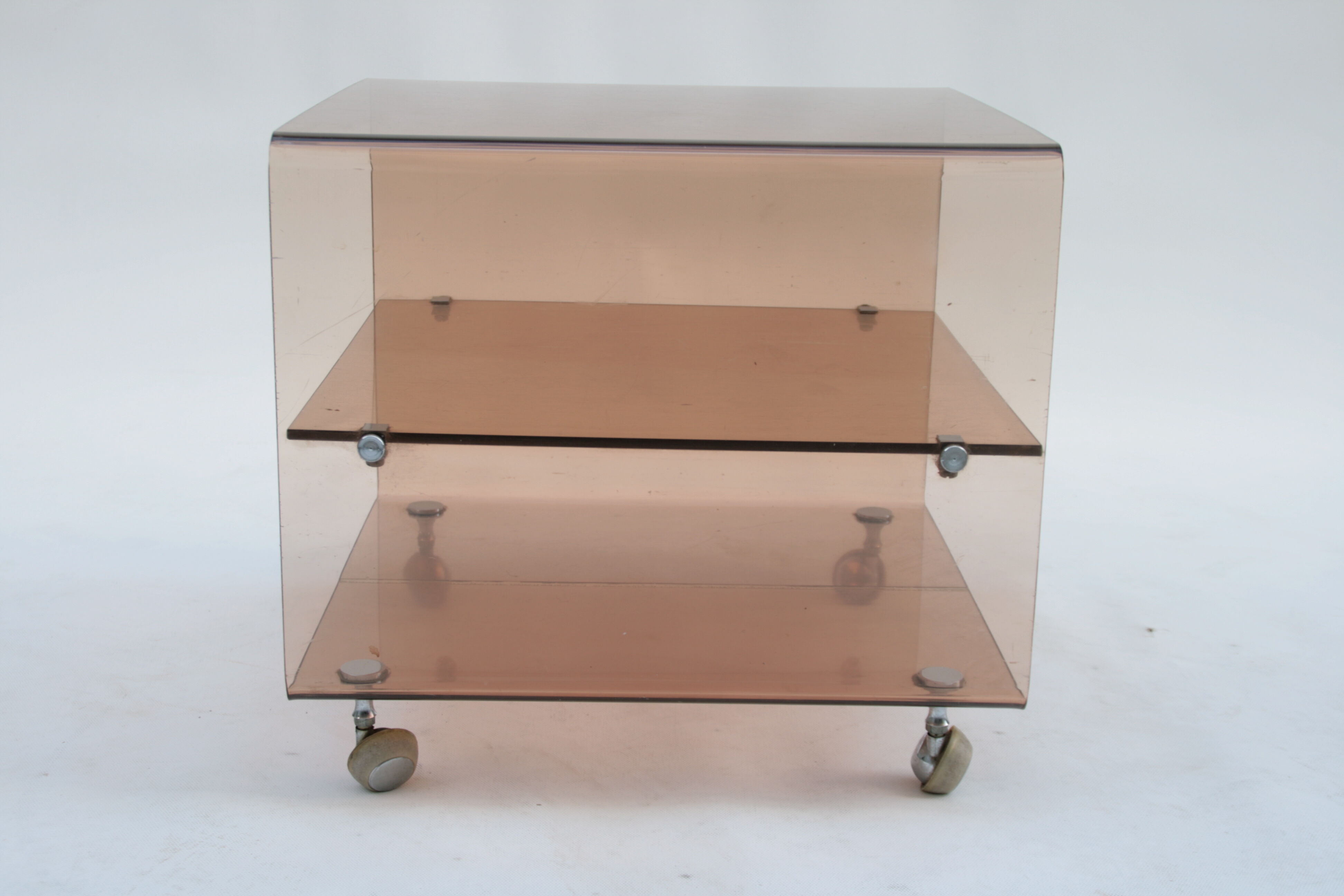 Table d'appoint lucite en plexiglas par Michel Dumas pour Roche Bobois, 1970