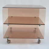 Table d'appoint lucite en plexiglas par Michel Dumas pour Roche Bobois, 1970