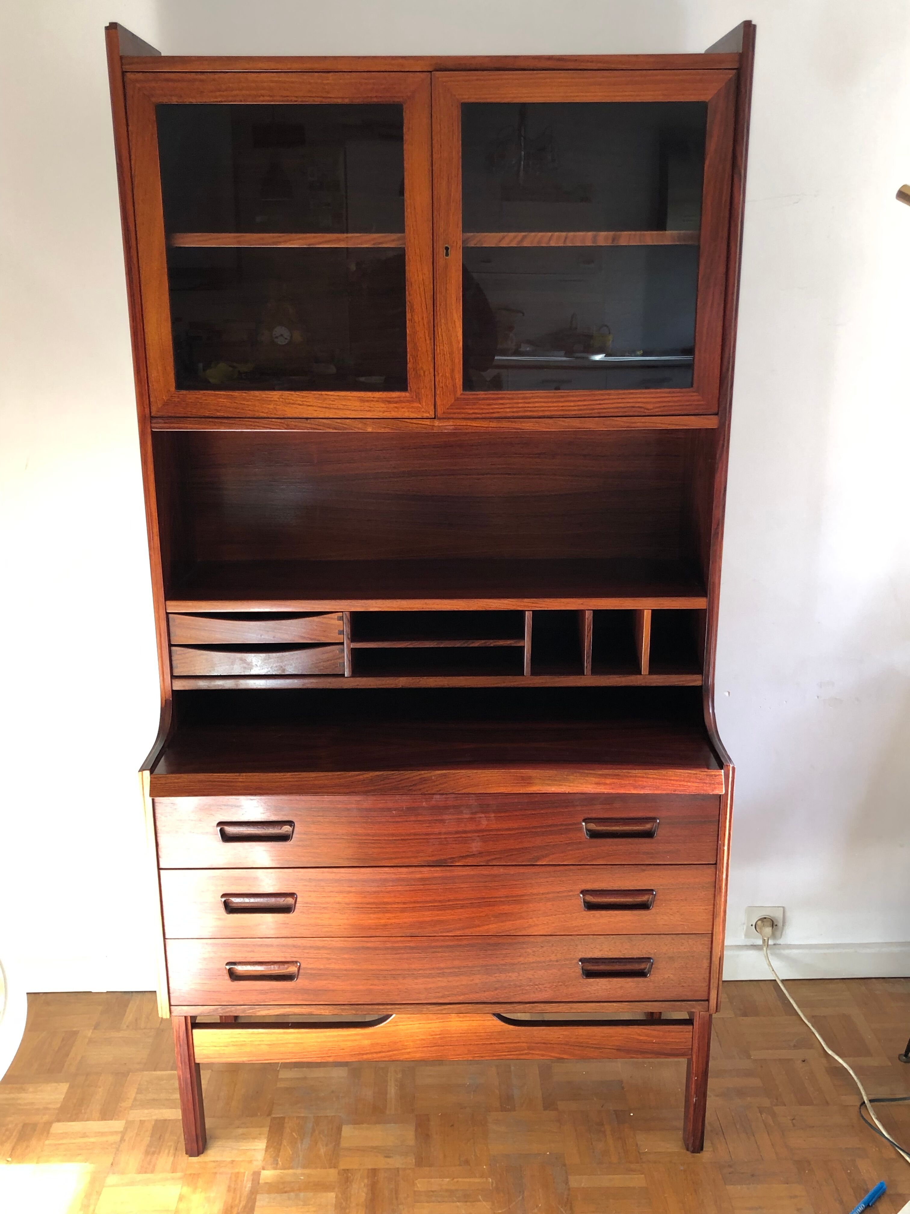 Scandinavian teak secretary desk