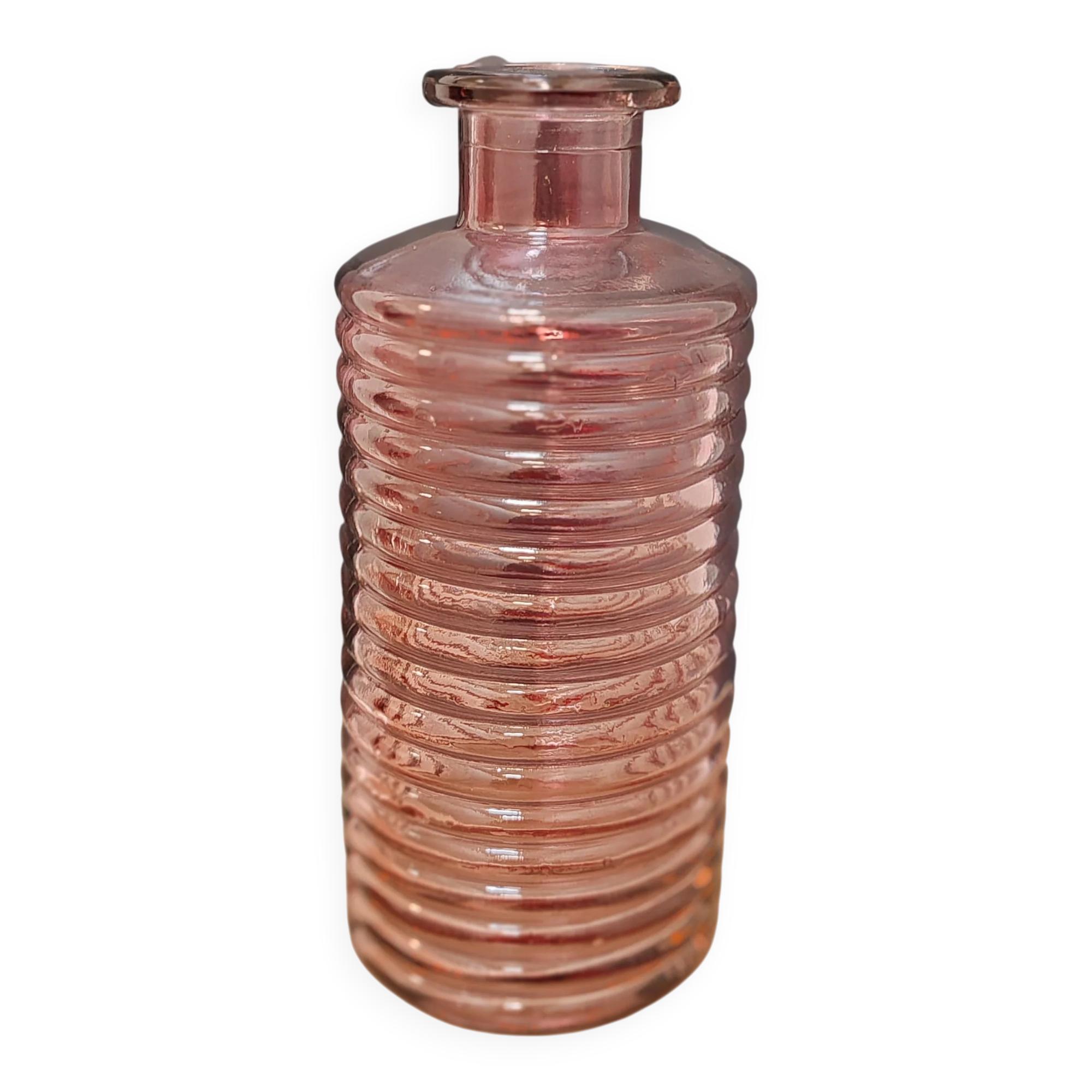 Vase strié violet