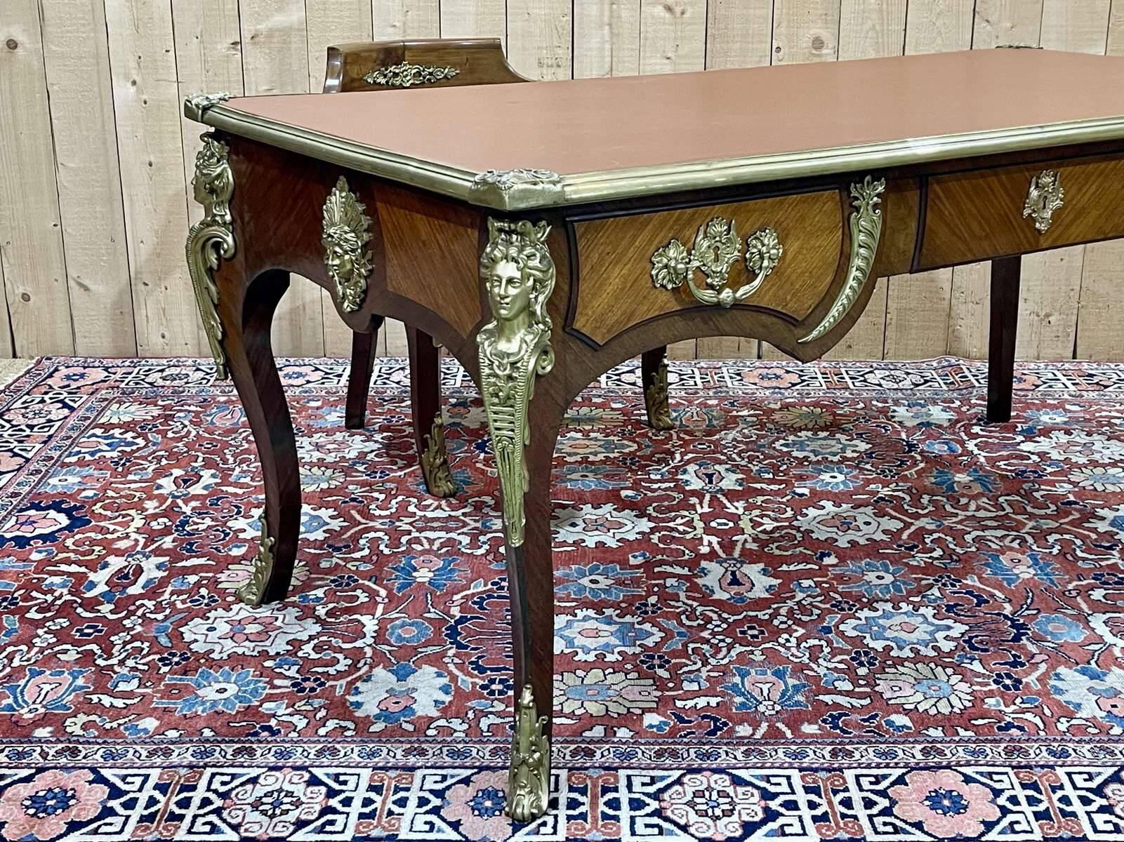 Regency style desk and armchair from the Napoleon III period - late 19th century
