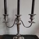Art nouveau chandelier 3 branches silver metal