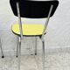 Pair of vintage yellow chrome Formica kitchen chairs.