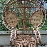 Peacock rattan armchair