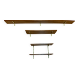 Set of oak shelves, 1950s design.