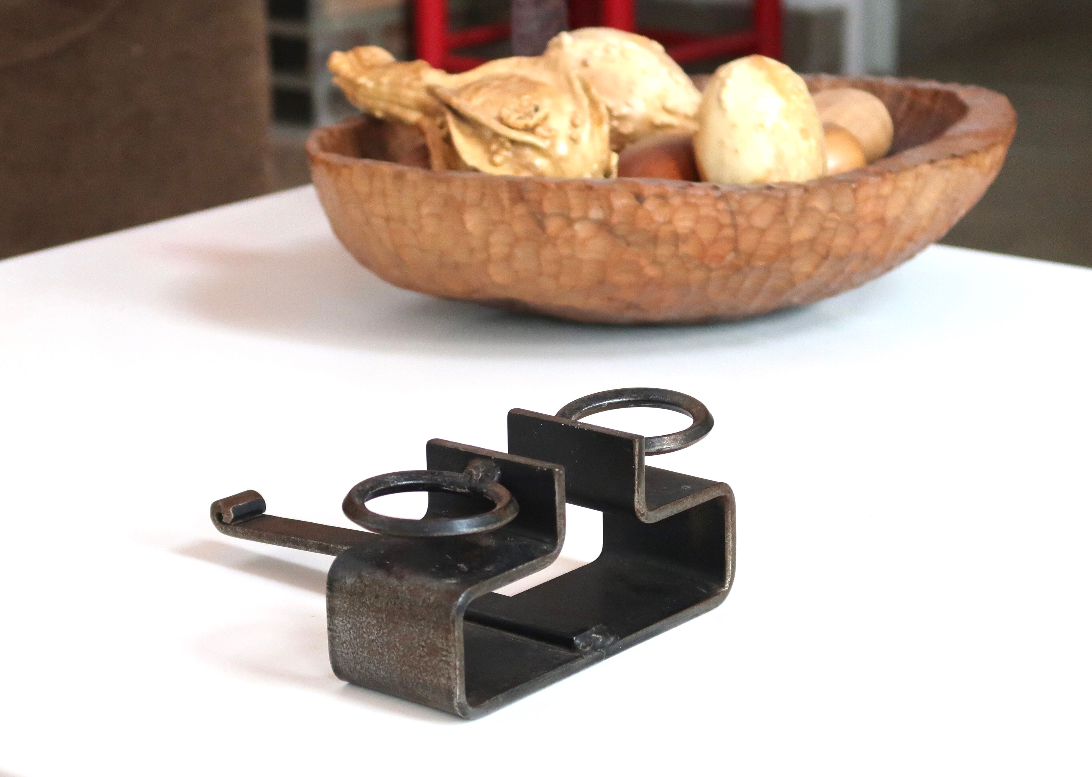 Steel candle holder, 70s