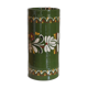 Vintage green floral patterned vase