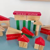 Vintage wooden construction toy