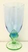 Blue green blown glass vase