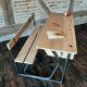 Two-seater schoolboys desk in oak
