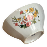 Bol vintage XXL en grès moucheté vernissé 1980