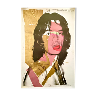 Impression Offset Mick Jagger, Mumok, c 2020, signé dans la planche