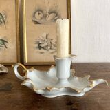 Porcelain leaf candle holder