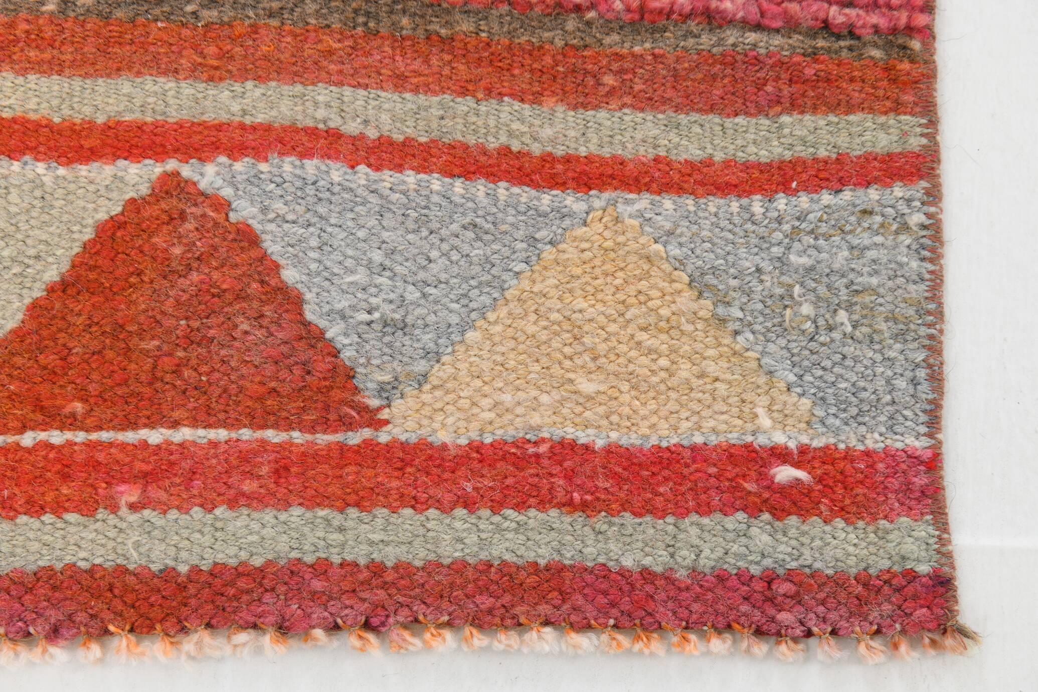 Red & Pink Oriental Vintage Runner Rug, 100x315Cm