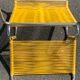 6 yellow and stackable armchairs, scoubidou by Dupré Perrin
