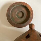 Tuscan lantern garden candle holder in ancient terracotta