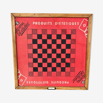 Vintage checkers and chess game board