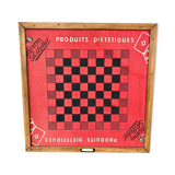 Vintage checkers and chess game board