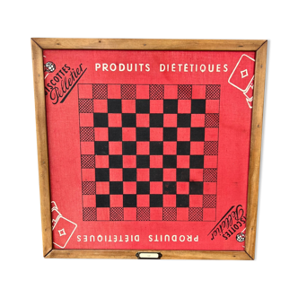 Vintage checkers and chess game board
