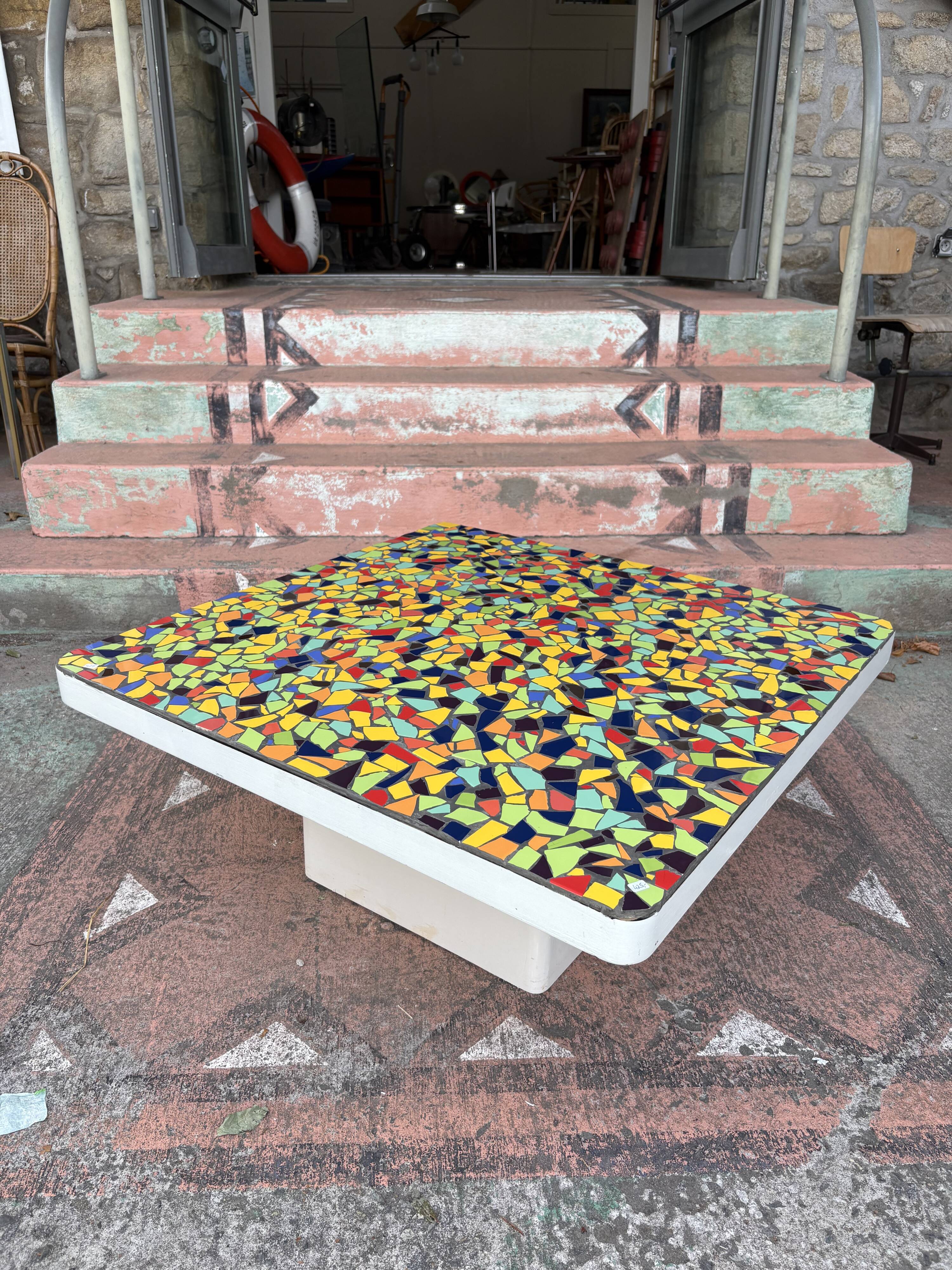 Table basse en micro mosaïques vers 1960