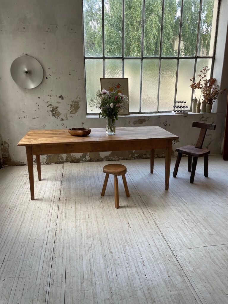 Farm table pine and walnut 2m