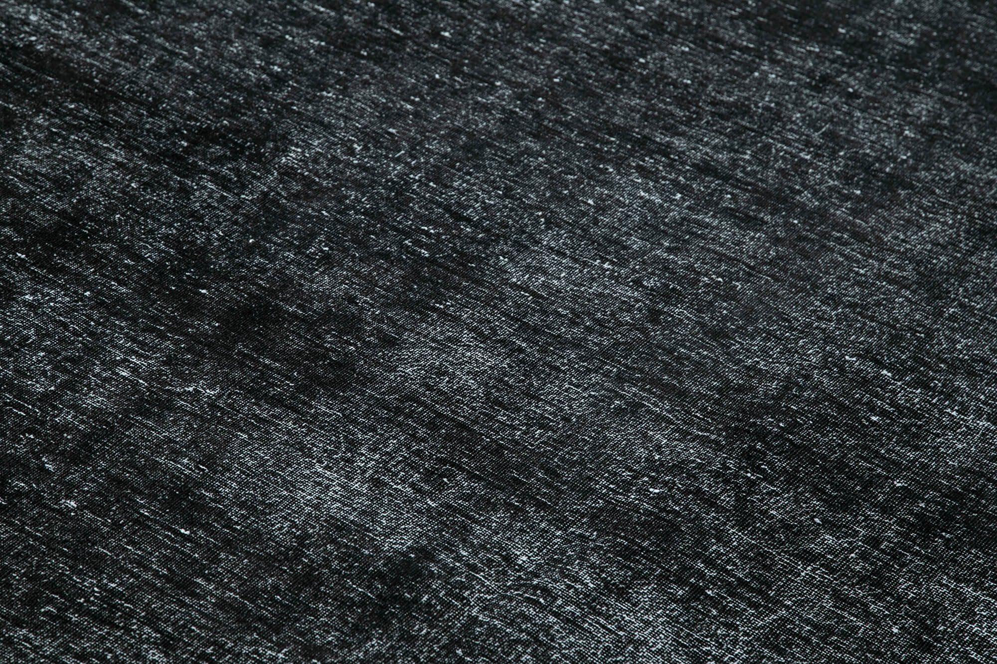 Hand-knotted oriental overdyed 290 cm x 405 cm black wool carpet