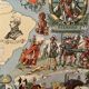 Old illustrated map of andean america from 1948 - jp pinchon
