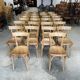 Set of 26 Baumann wooden bistro chairs from the 1950s France