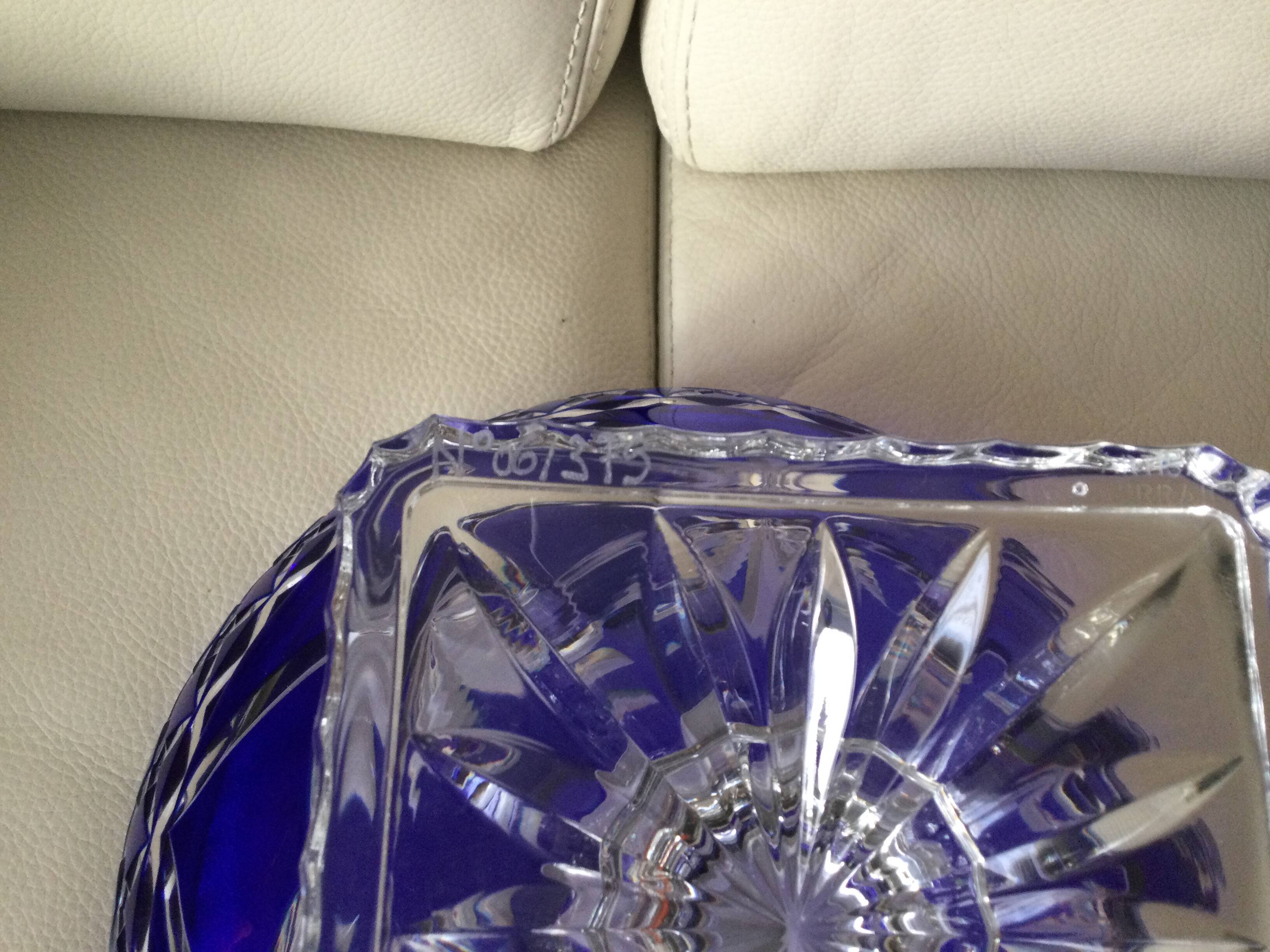 Lorraine Saint Nicholas blue crystal cup