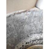 Old vintage retro zinc basin