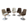 Set of 5 swivel tulip-style chairs from the 1970s.