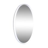 Miroir mural ovale en bois blanc, années 1960