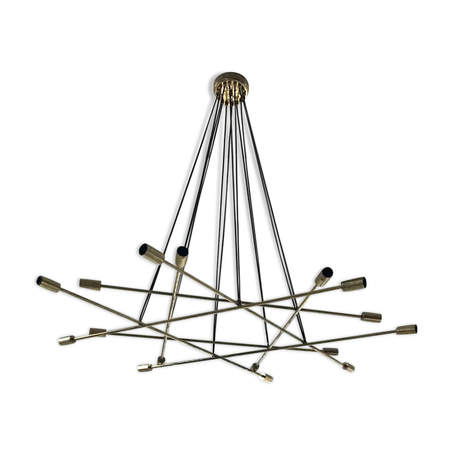 Brass chandelier with 16 lights