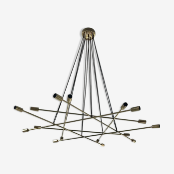 Brass chandelier with 16 lights