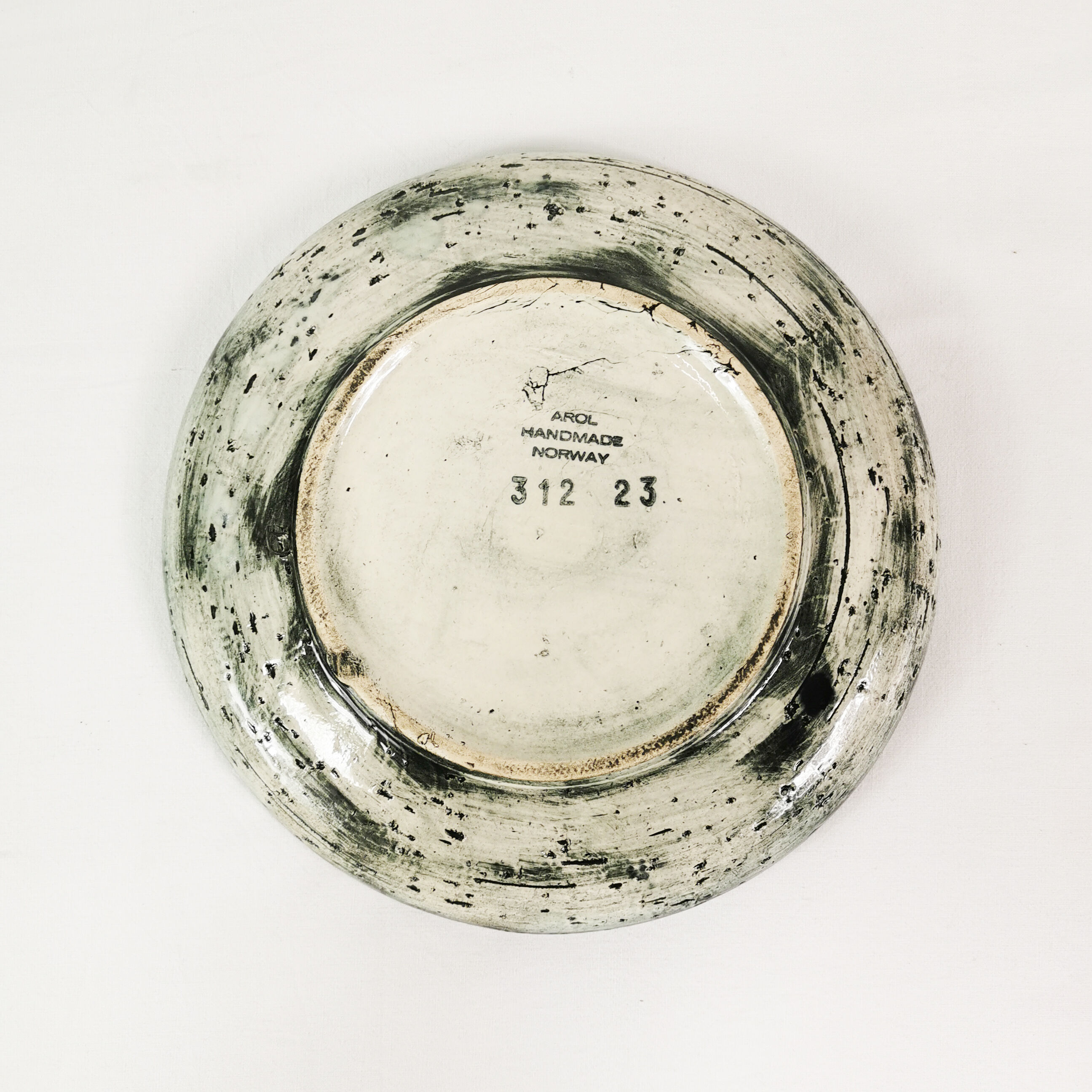 Assiette murale en céramique, Arol, Norvège, années 1960