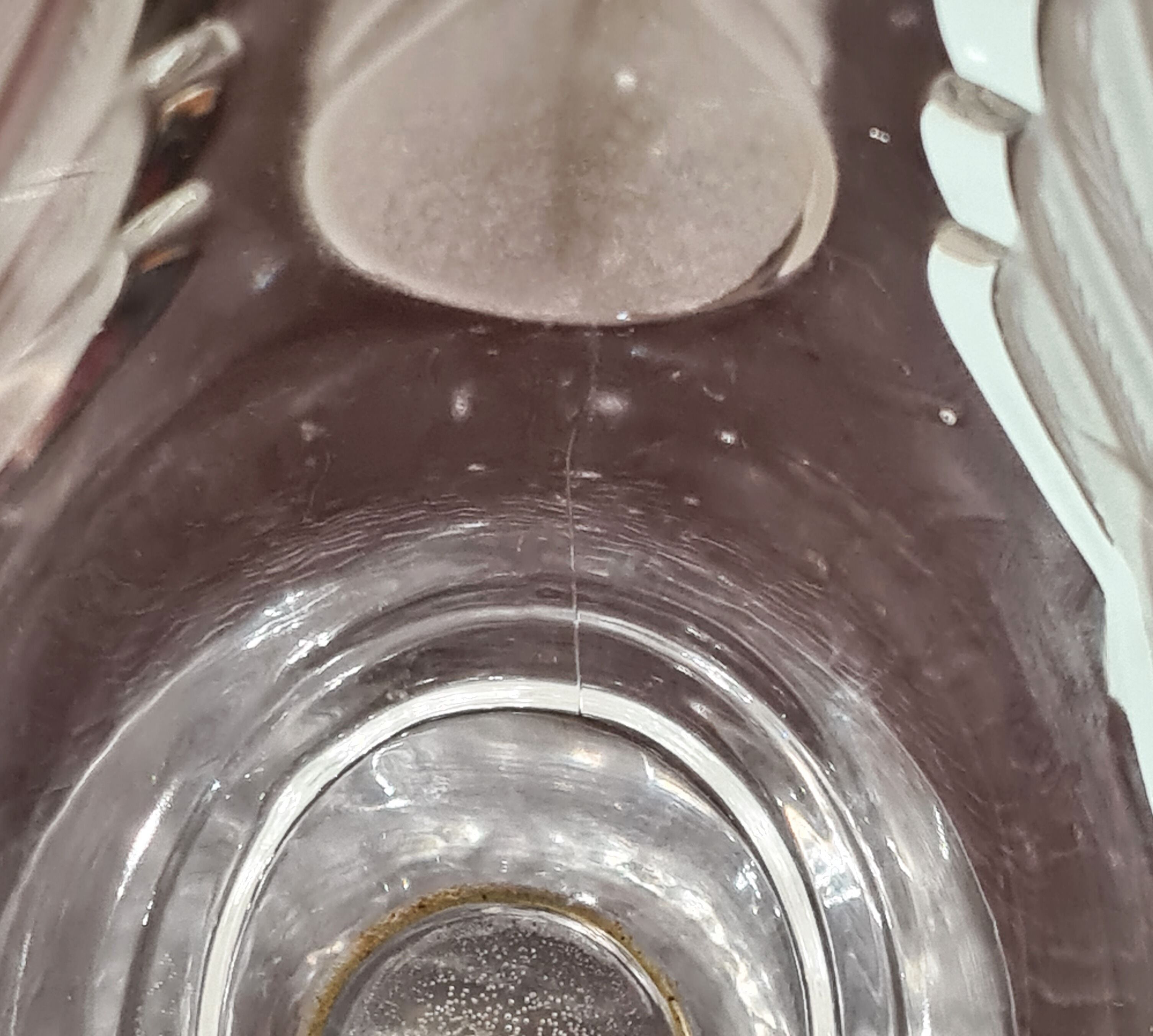 Pink swan crystal cut walther glas