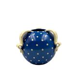 Vase Art Déco en céramique bleue, Rometti, Umbertide Italie années 1930