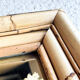Vintage mirror in natural bamboo Riviera style (1983)
