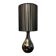 Black Touch Drop Lamp "Incidence" for tabletop use, touch-sensitive.