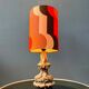 Space Age table lamp in orange ceramic West Germany Fat Lava