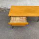 Scandinavian desk in wood and silver steel 1960 with 4 drawers