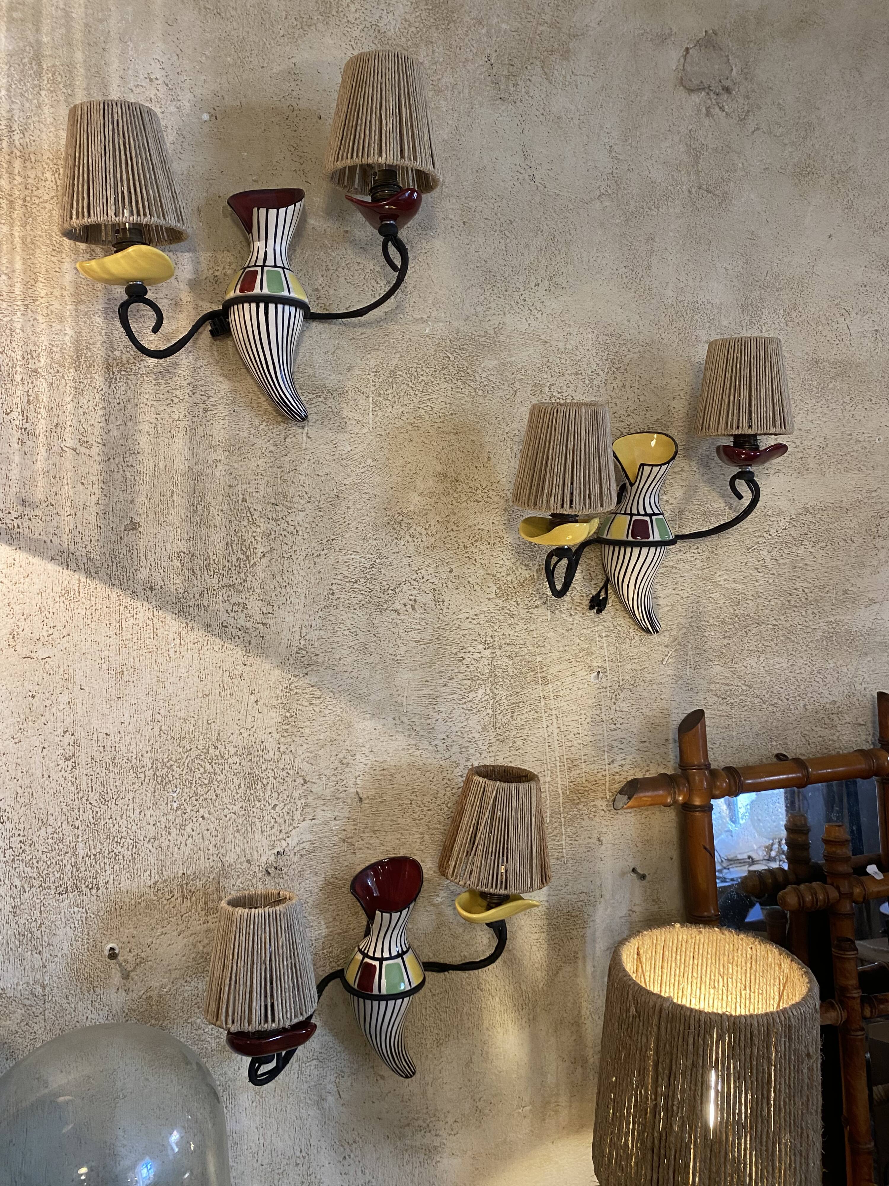 Vintage ceramic wall lights