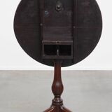 Antique English Round Open Birdcage Tilt-Top Table / Wine Table